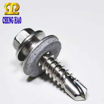 Self Drilling TEK Hex Head Rubber Washer EPDM Screw