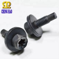 Black Zinc 6-Lobe Hex Head Washer Machine SEMS Screw